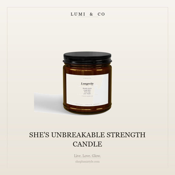 Lumi & Co. | She's Unbreakable — Strength Candle - Lumi & Co