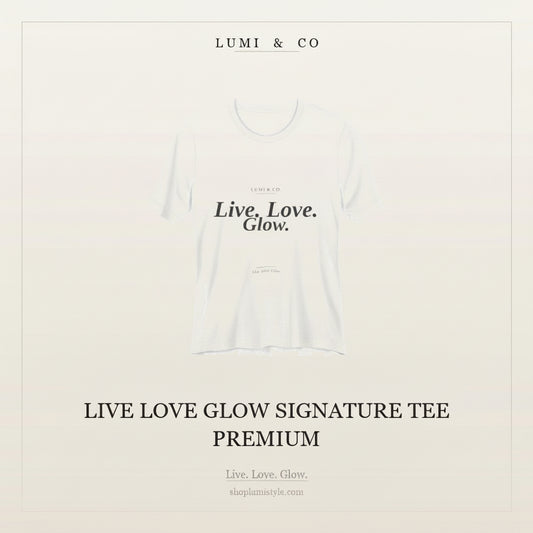 Live Love Glow Signature Tee Premium