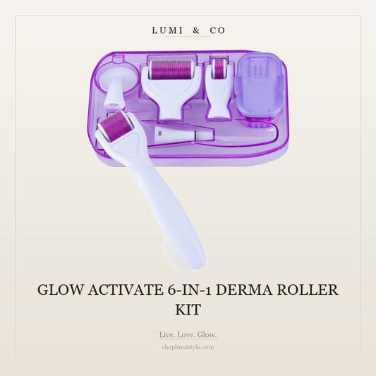 Lumi & Co. | Glow Activate — 6-in-1 Derma Roller & Microneedling Kit - Lumi & Co