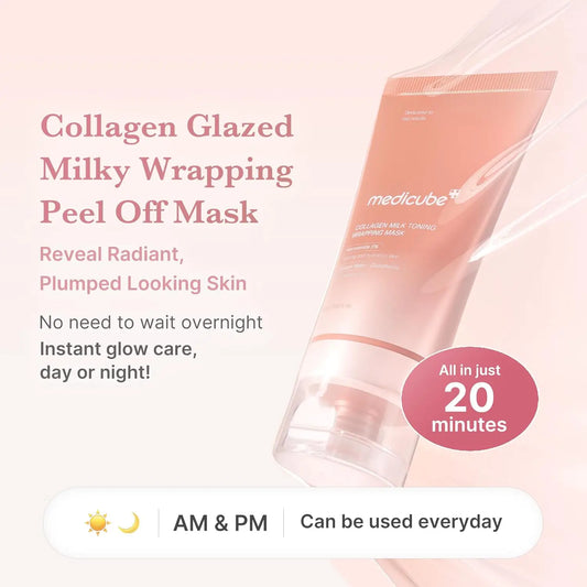 Lumi & Co × Medicube | Milky Glow Duo — Collagen Wrapping Mask & PDRN Milky Toner - Lumi & Co