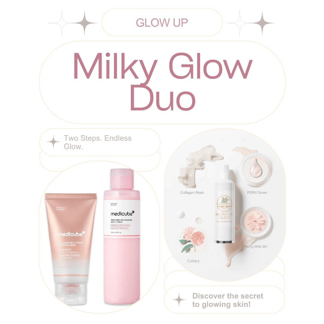 Lumi & Co × Medicube | Milky Glow Duo — Collagen Wrapping Mask & PDRN Milky Toner - Lumi & Co