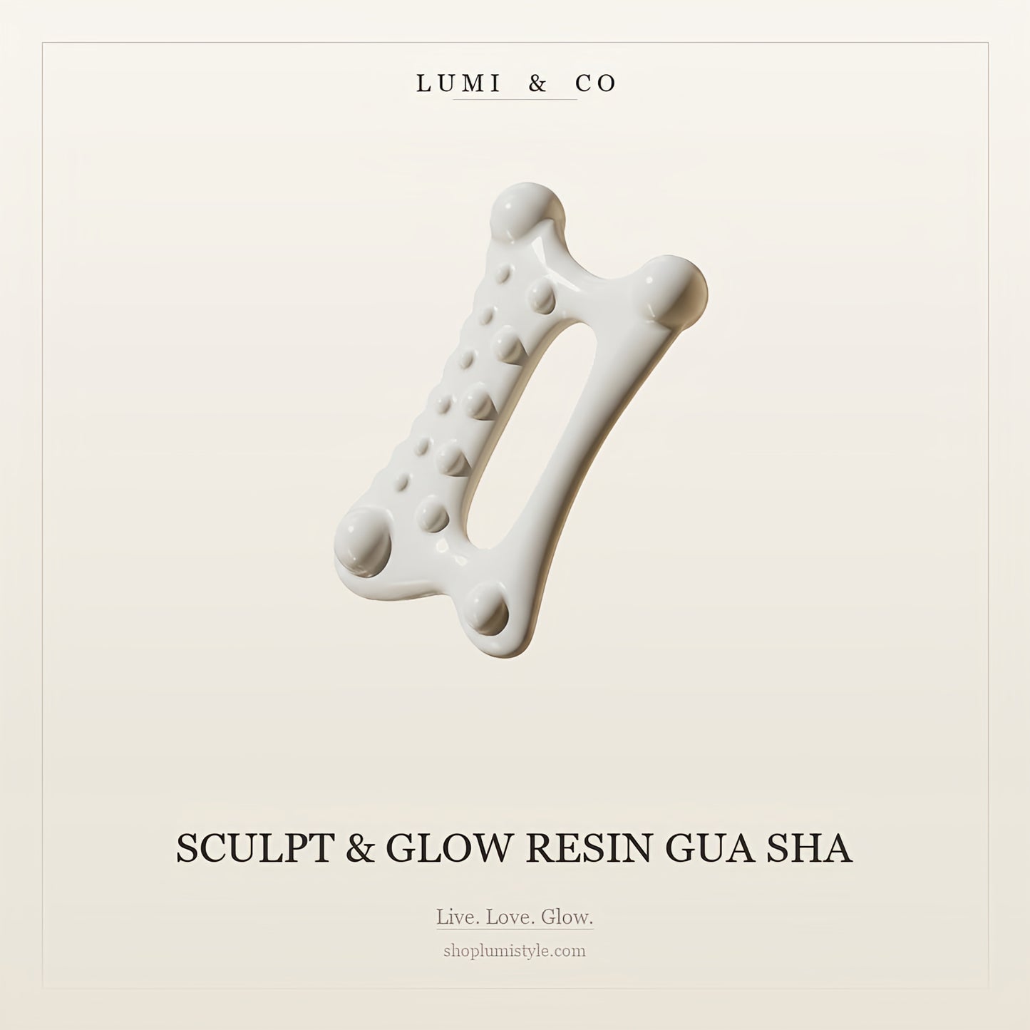 Lumi & Co | Lumi & Co. | Sculpt & Glow Resin Gua Sha - Professional Anti Aging Device at Home
