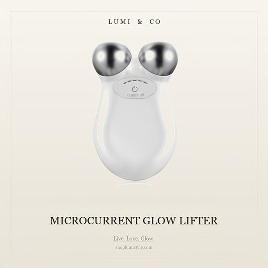 Lumi & Co. | Microcurrent Glow Lifter | Portable EMS Facial Firming Device