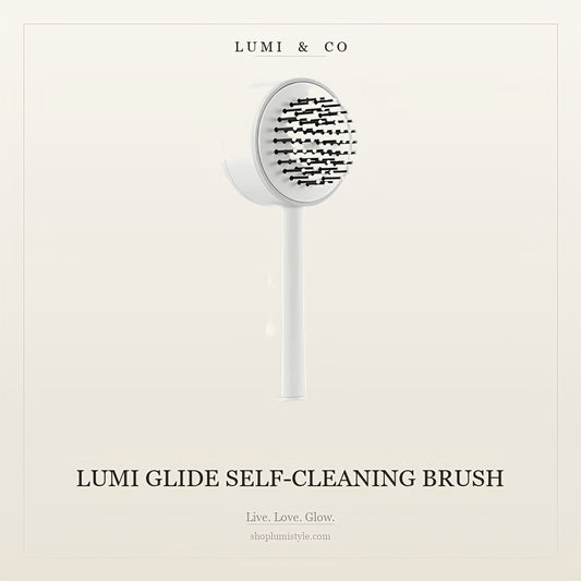 Lumi Glide™ Self-Cleaning Detangling Brush — Anti-Static Scalp Massage