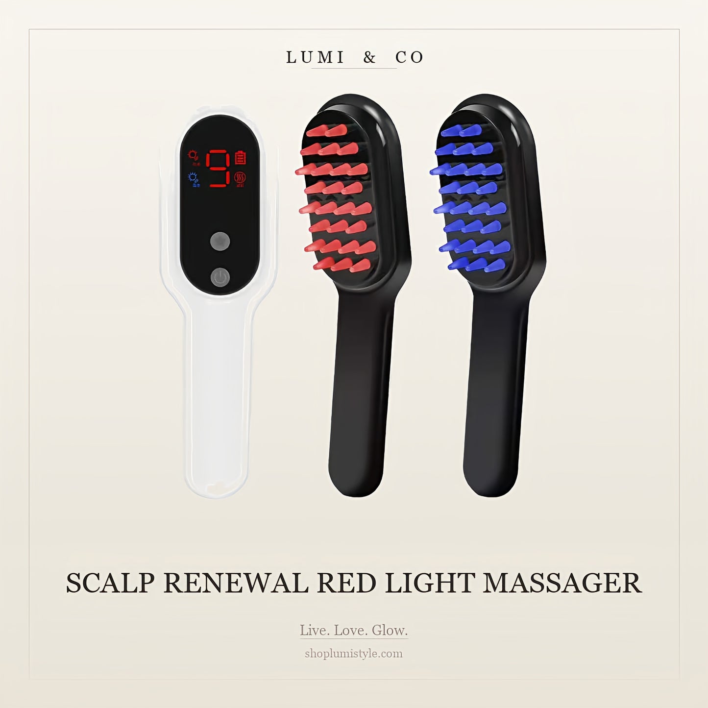 Lumi & Co | Lumi & Co. | Scalp Renewal | Red Light Therapy Massager - Professional Anti Aging Device at Home