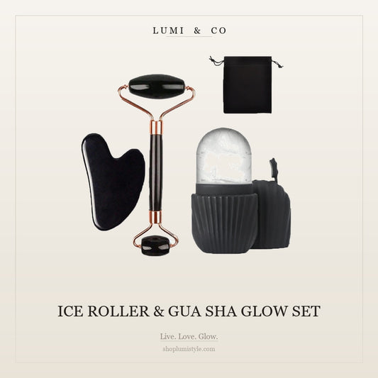 Ice Roller and Gua Sha Glow Set