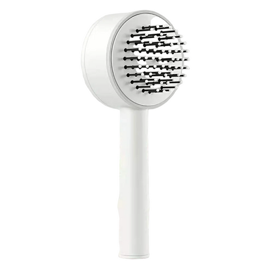 Lumi Glide™ Self-Cleaning Detangling Brush — Anti-Static Scalp Massage