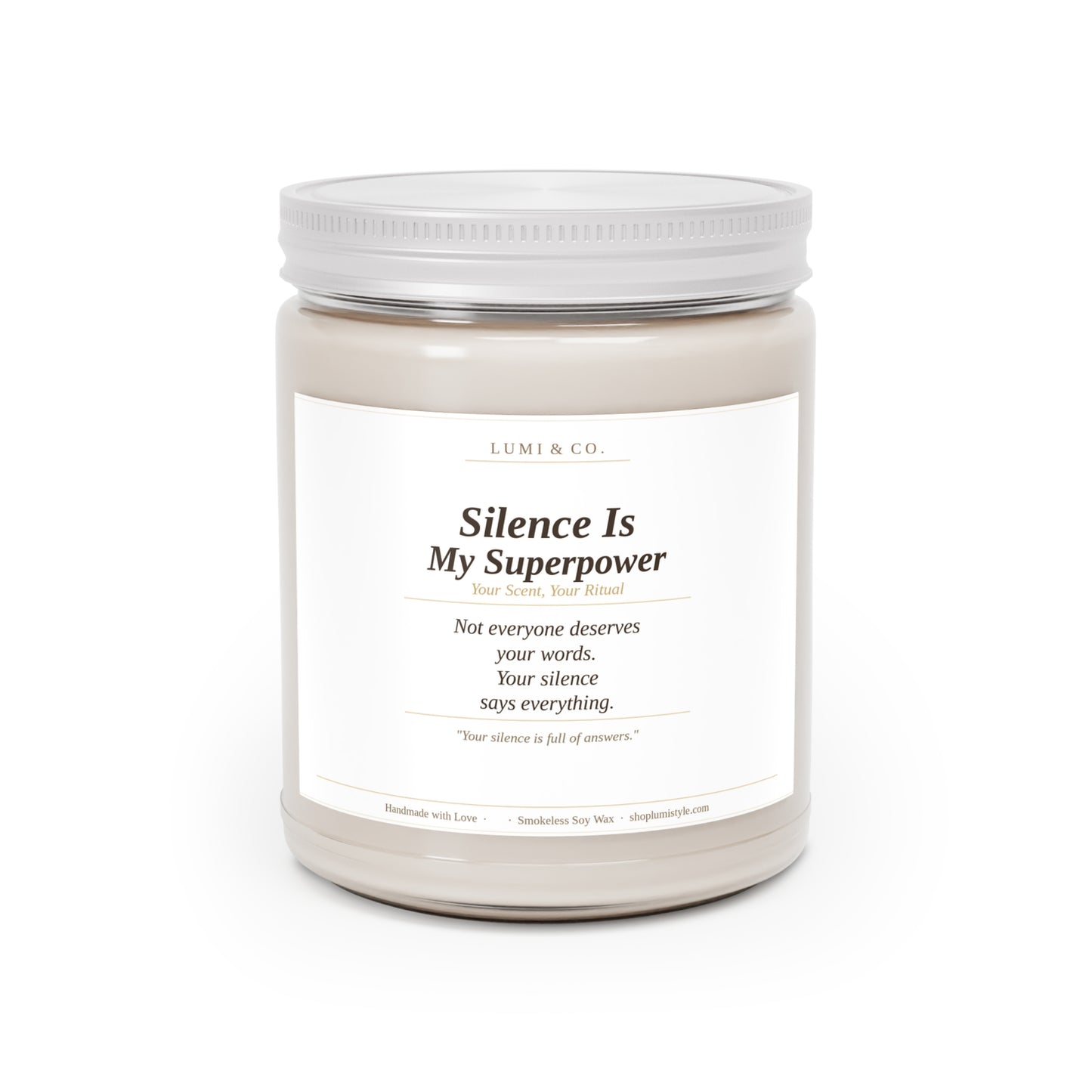 Lumi & Co | Lumi & Co. | "Silence Is My Superpower" — Ritual Candle - Professional Anti Aging Device at Home