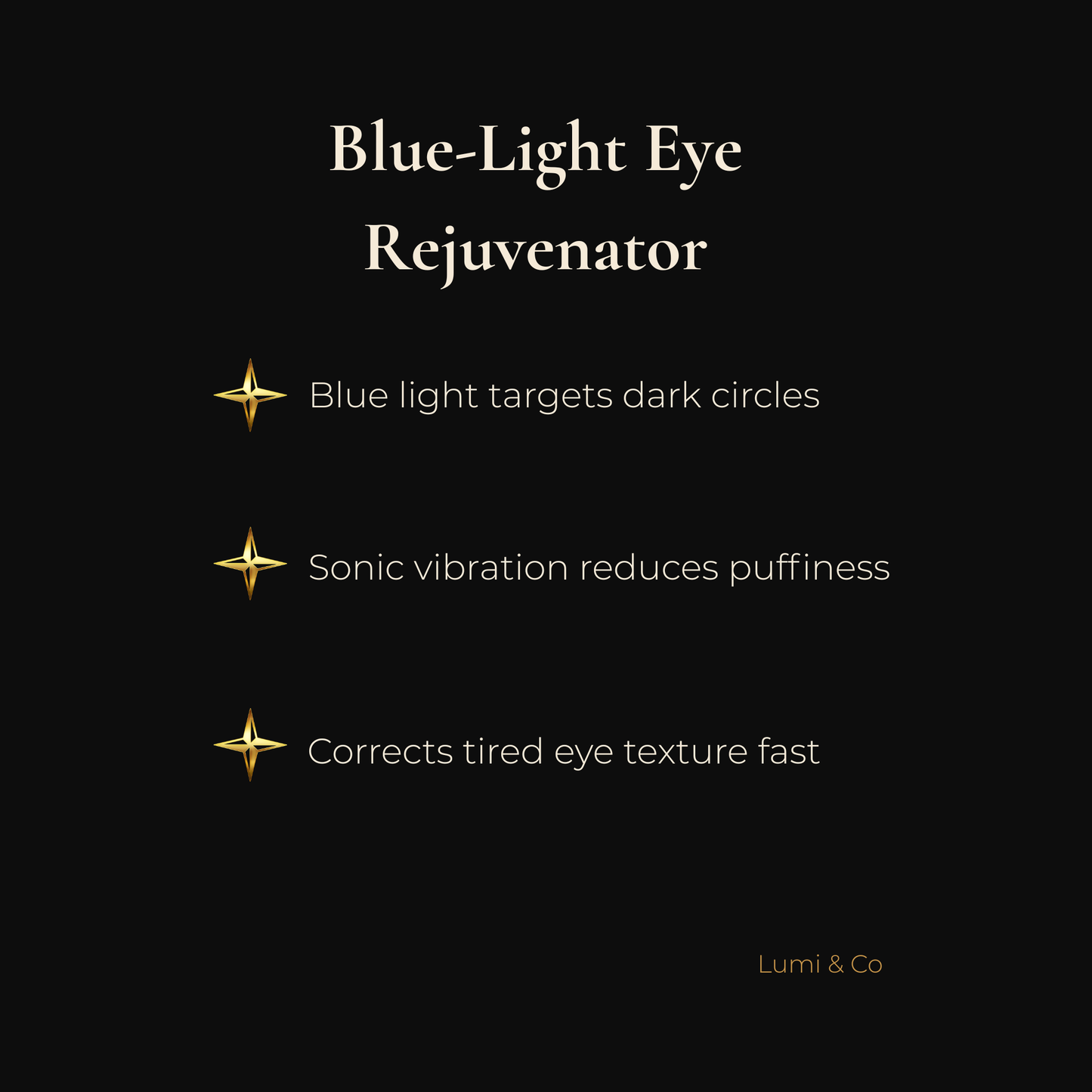 Lumi & Co | Lumi & Co. | Blue-Light Eye Rejuvenator | Advanced Fatigue & Texture Correction Wand - Professional Anti Aging Device at Home