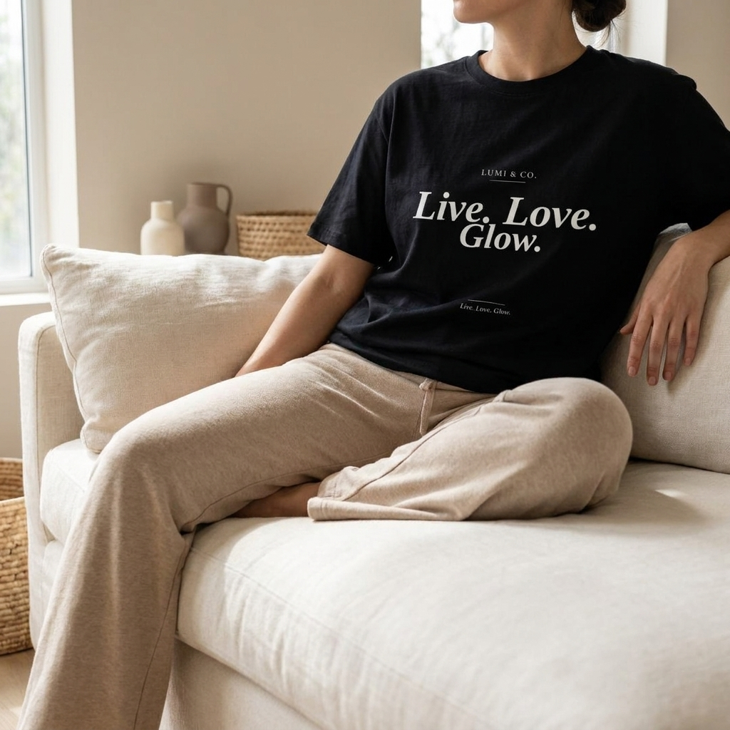 Lumi & Co. | "Live. Love. Glow." — Oversized Ritual Tee - Lumi & Co