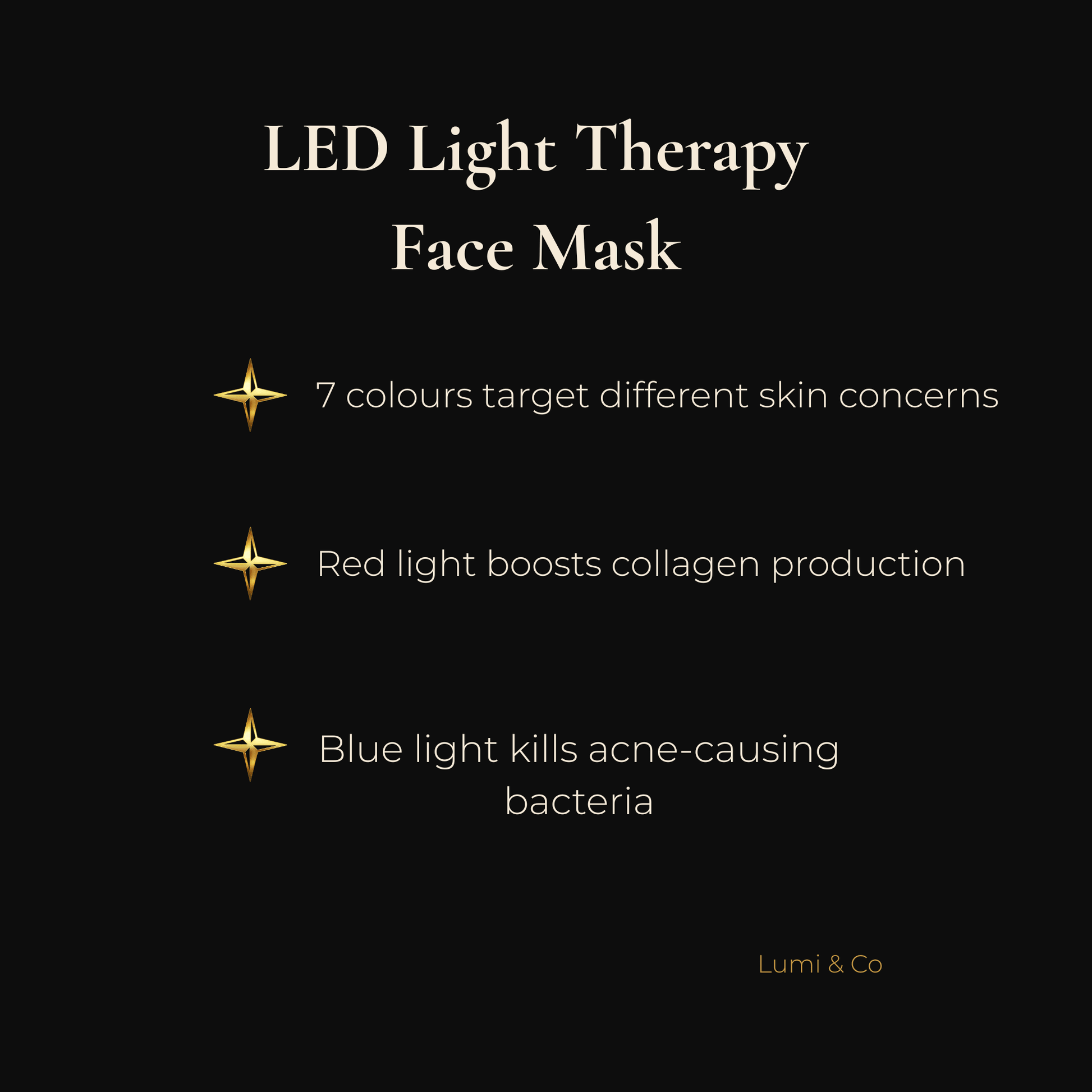 Lumi & Co. | LED Light Therapy Face Mask – 7 Colour Skin Rejuvenation - Lumi & Co