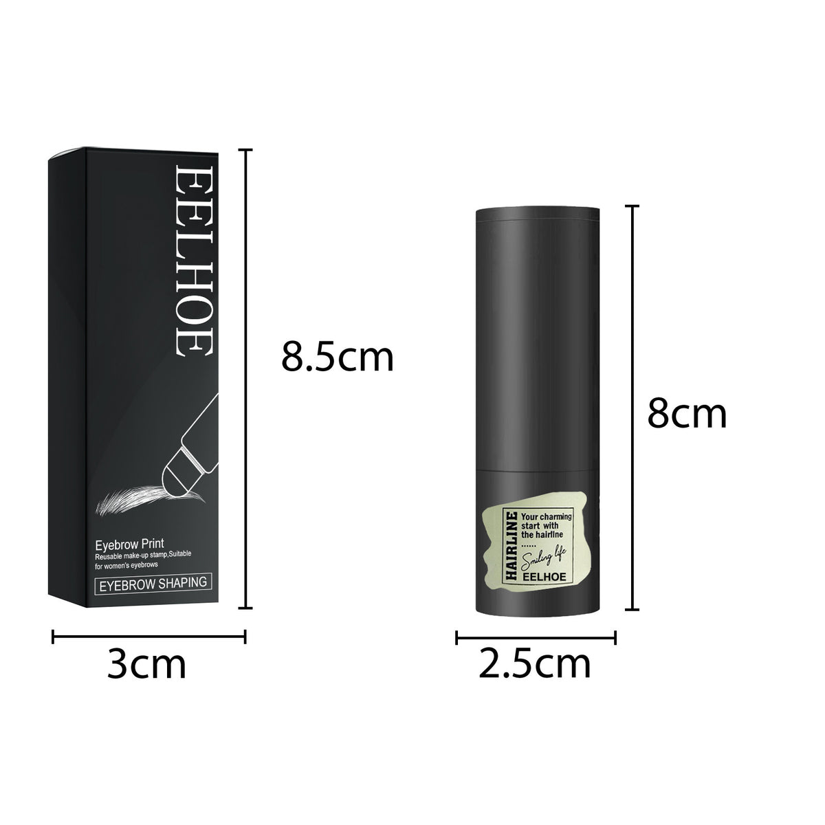 Lumi & Co | GlowBrow Stamp & Stencil Duo — Effortless Natural Eyebrows - Professional Anti Aging Device at Home