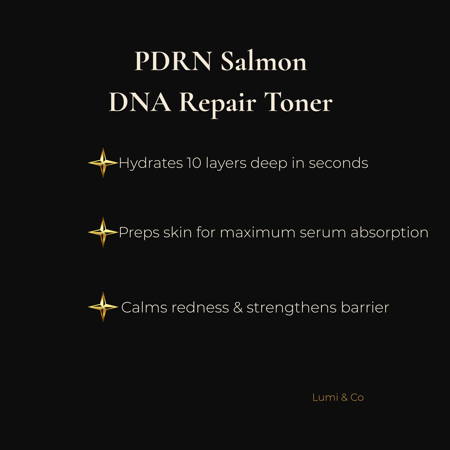 Lumi & Co | לומי & קו | טונר תיקון DNA סלמון PDRN — ספריי אסנס מלחיח 150מ"ל - Professional Anti Aging Device at Home