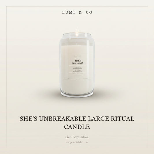 She's Unbreakable Large Ritual Candle