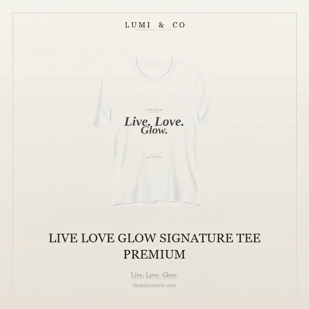 Lumi & Co | Lumi & Co. | "Live. Love. Glow." Signature Tee — Premium - Professional Anti Aging Device at Home