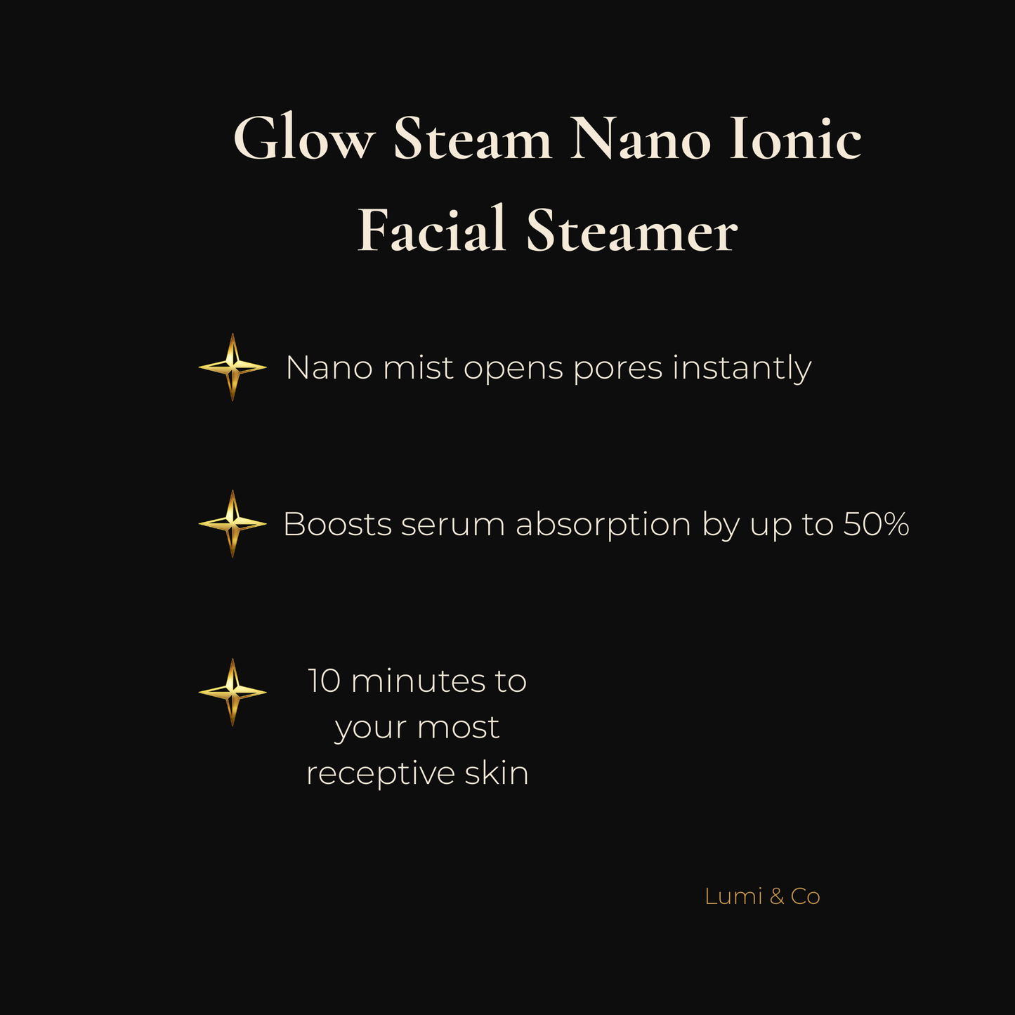 Lumi & Co | Lumi & Co. | Glow Steam Ritual — Nano Ionic Facial Steamer - Professional Anti Aging Device at Home