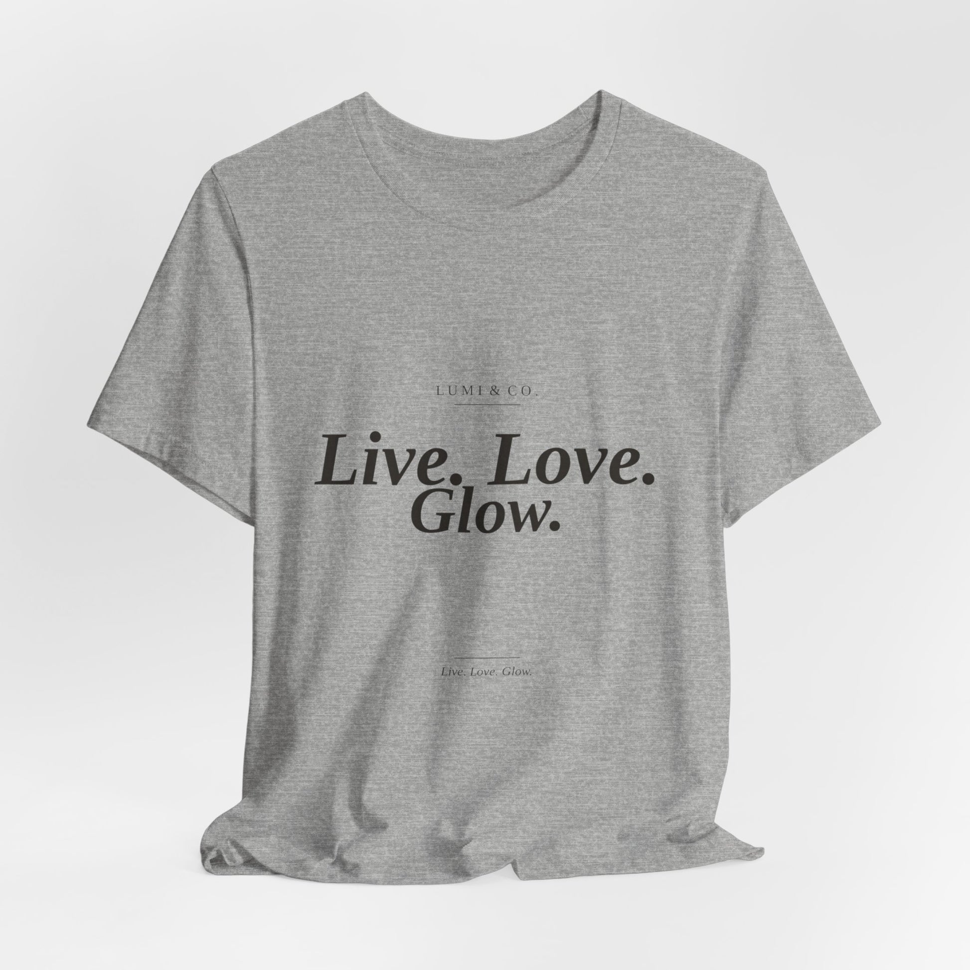 Lumi & Co. | "Live. Love. Glow." Signature Tee — Premium - Lumi & Co