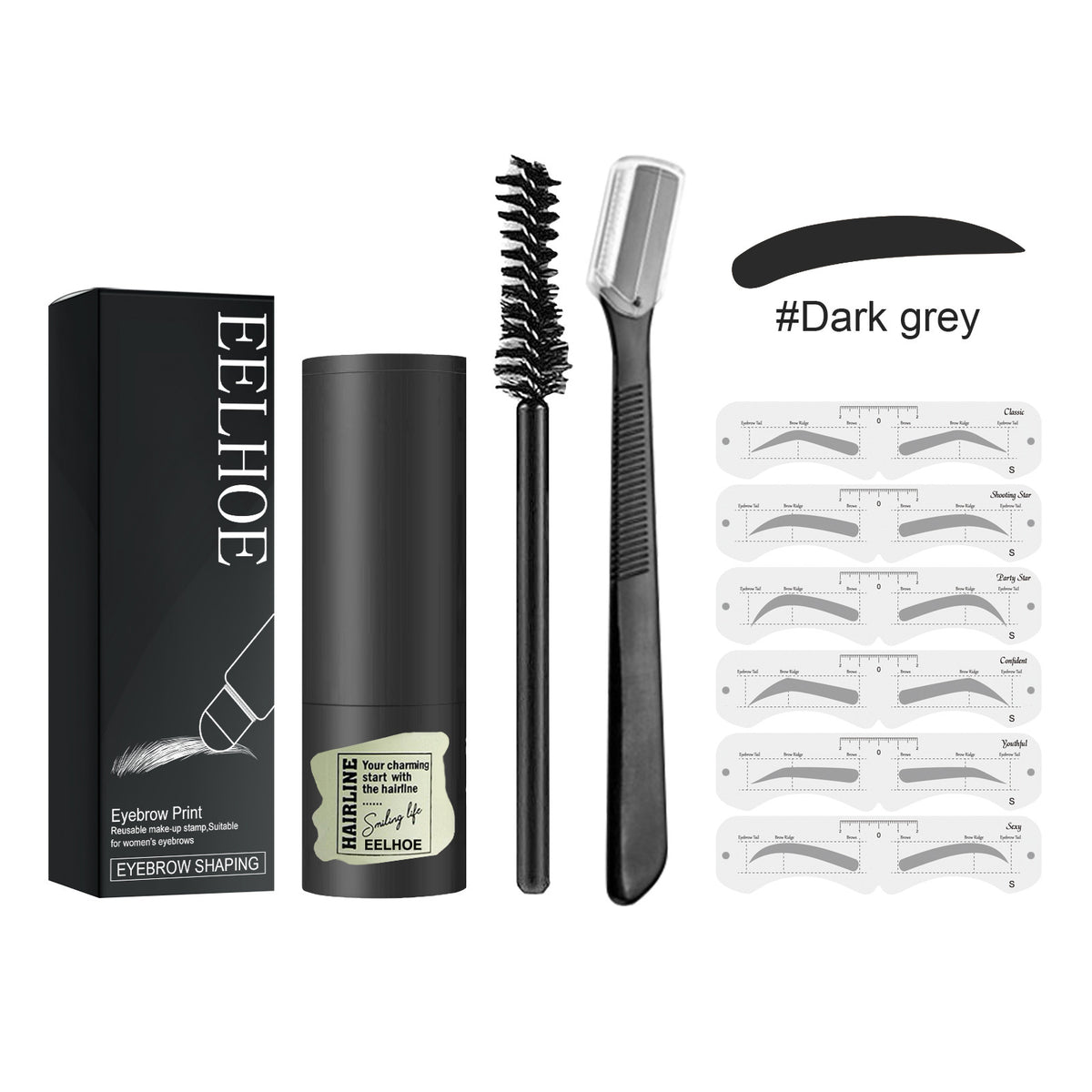 Lumi & Co | GlowBrow Stamp & Stencil Duo — Effortless Natural Eyebrows - Professional Anti Aging Device at Home