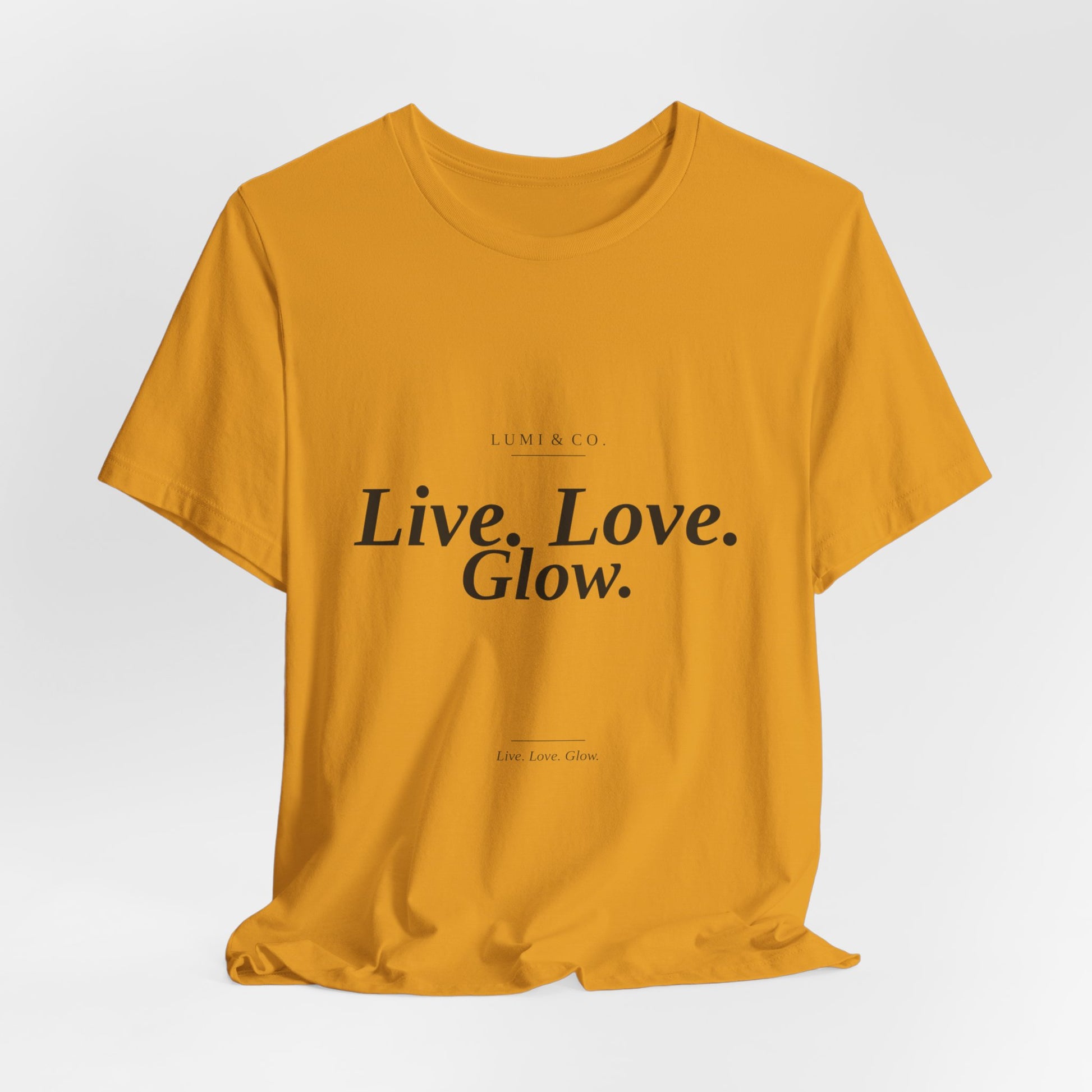 Lumi & Co. | "Live. Love. Glow." Signature Tee — Premium - Lumi & Co