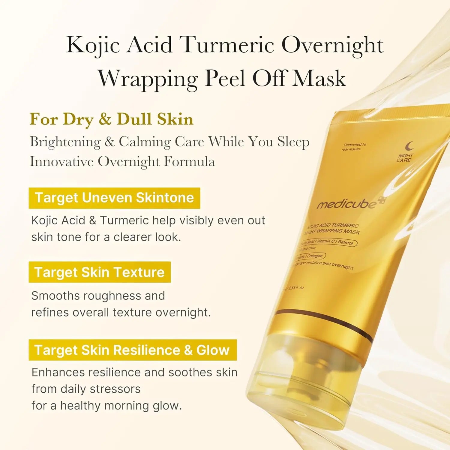 Lumi & Co × Medicube | Turmeric Overnight Wrapping Cream — Anti-Wrinkle Collagen Night Treatment - Lumi & Co