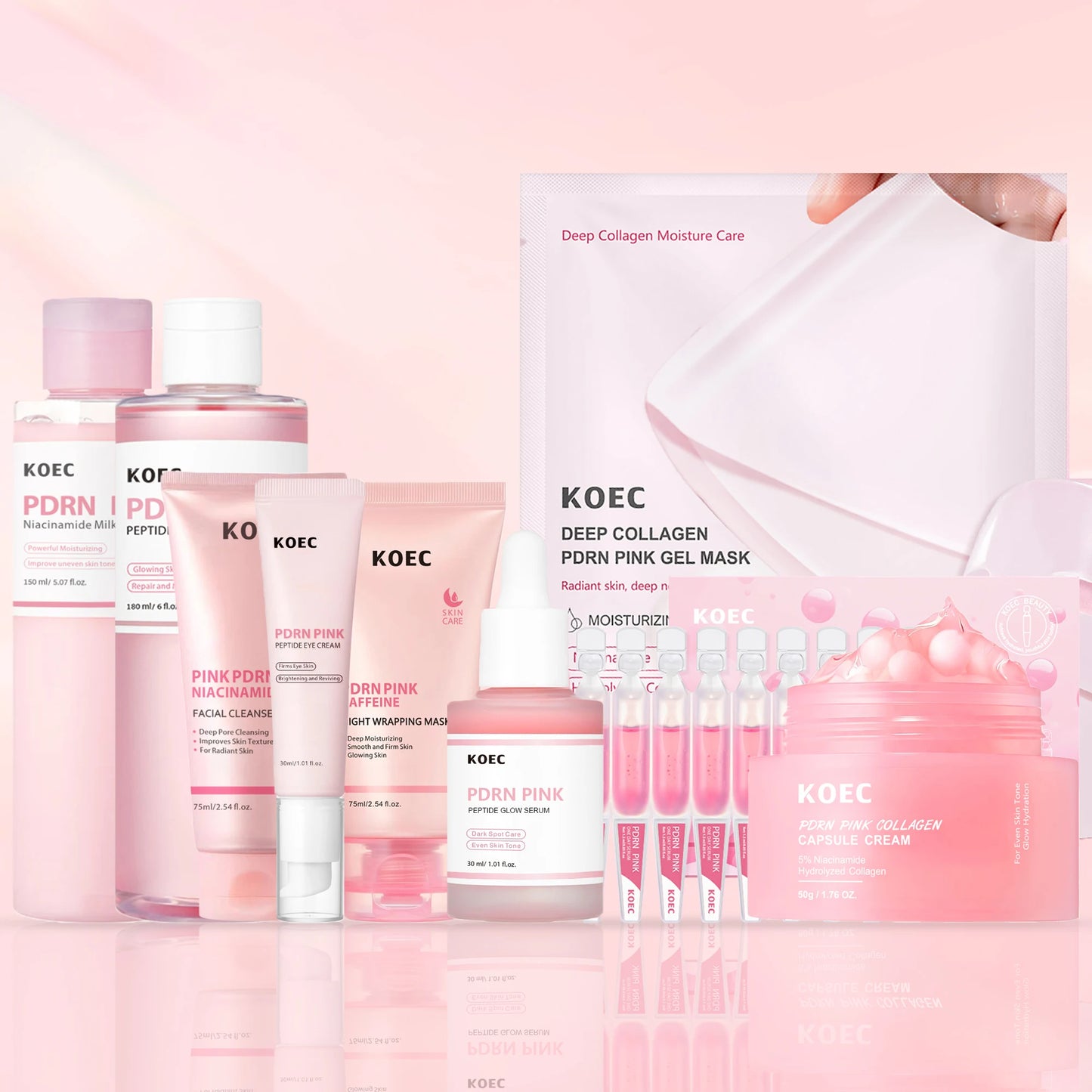 Lumi & Co | Lumi & Co × KOEC | PDRN Korean Skincare Collection — Serum, Mask & Eye Cream - Professional Anti Aging Device at Home