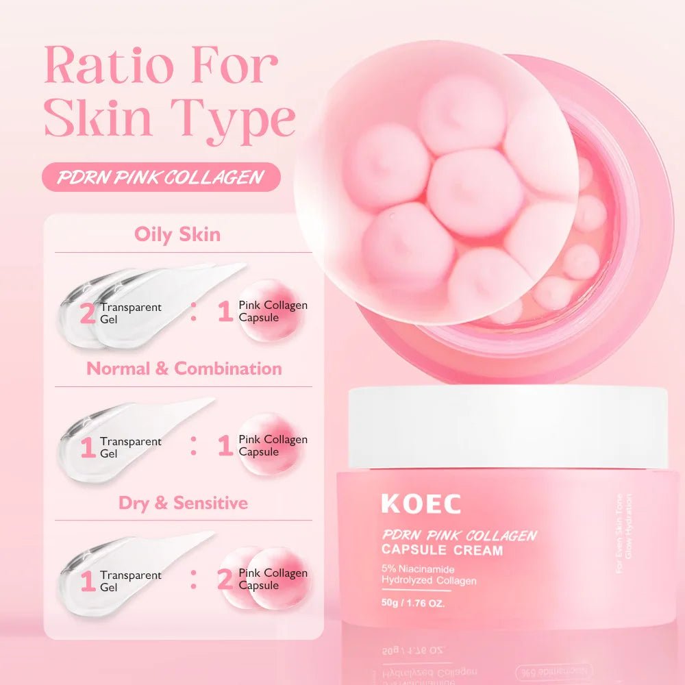 Lumi & Co | Lumi & Co × KOEC | PDRN Capsule Cream — Anti-Wrinkle Collagen Glow Cream - Professional Anti Aging Device at Home