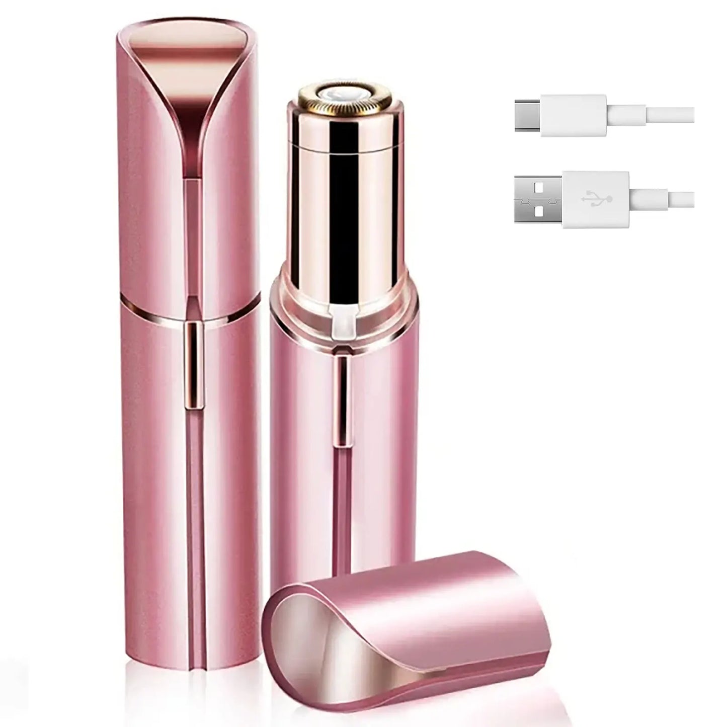 Lumi & Co | Lumi & Co. | SilkyGlide 2-in-1 Precision Shaver | Portable USB Facial & Eyebrow Trimmer - Professional Anti Aging Device at Home