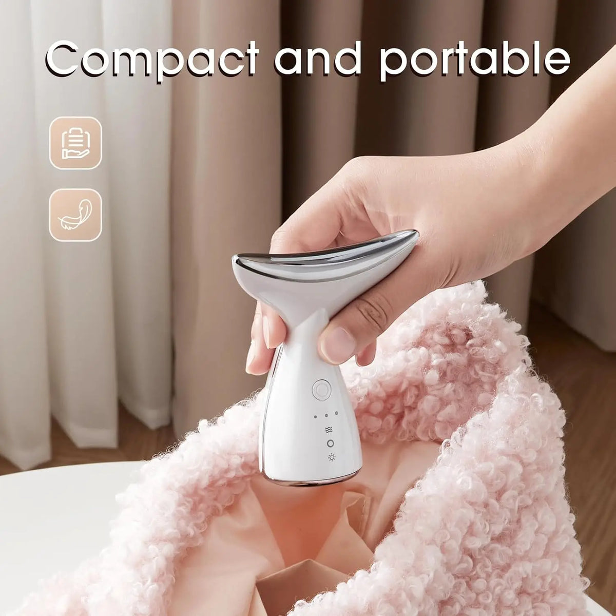 Lumi & Co | LumiNeck EMS Neck & Face Massager — 3 Modes, 3 LED Colors - Professional Anti Aging Device at Home