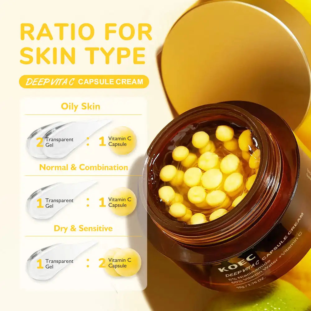 Lumi & Co | VitaGlow Vitamin C Capsule Gel Cream — Brightening & Hydrating - Professional Anti Aging Device at Home