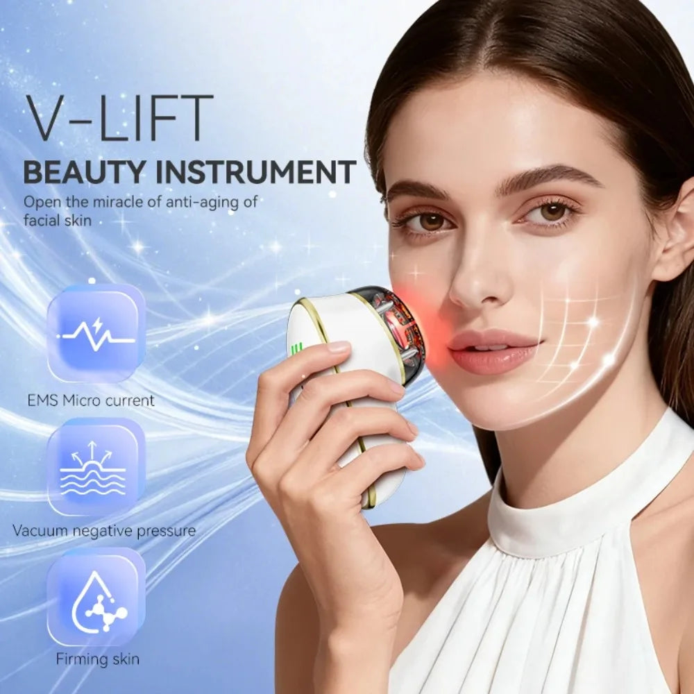 Lumi & Co | SculptGlow מסאז'ר פנים ב-7 צבעים עם 3 רמות יניקה - Professional Anti Aging Device at Home