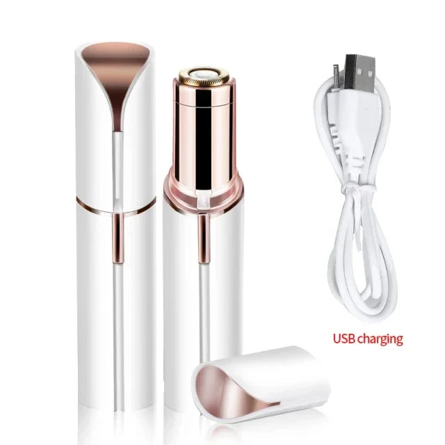 Lumi & Co | Lumi & Co. | SilkyGlide 2-in-1 Precision Shaver | Portable USB Facial & Eyebrow Trimmer - Professional Anti Aging Device at Home