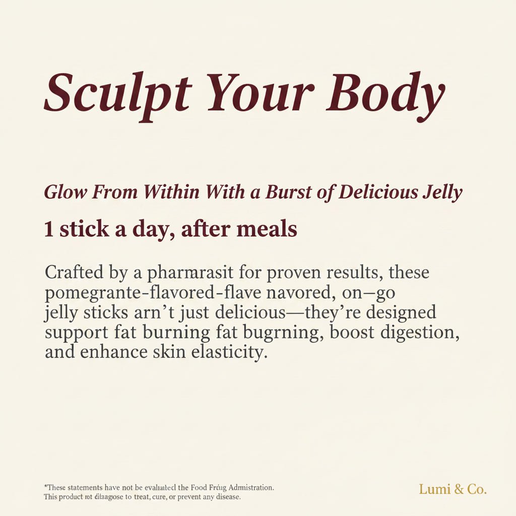 Lumi & Co | Lumi & Co | Pomegranate Garcinia Cambogia Jelly Sticks — Daily Weight Management Support - Professional Anti Aging Device at Home
