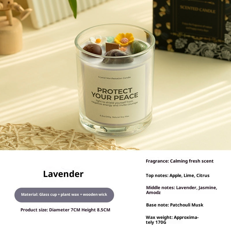 Lumi & Co | Lumi & Co. | "Protect Your Peace" — Crystal Manifestation Candle - Professional Anti Aging Device at Home