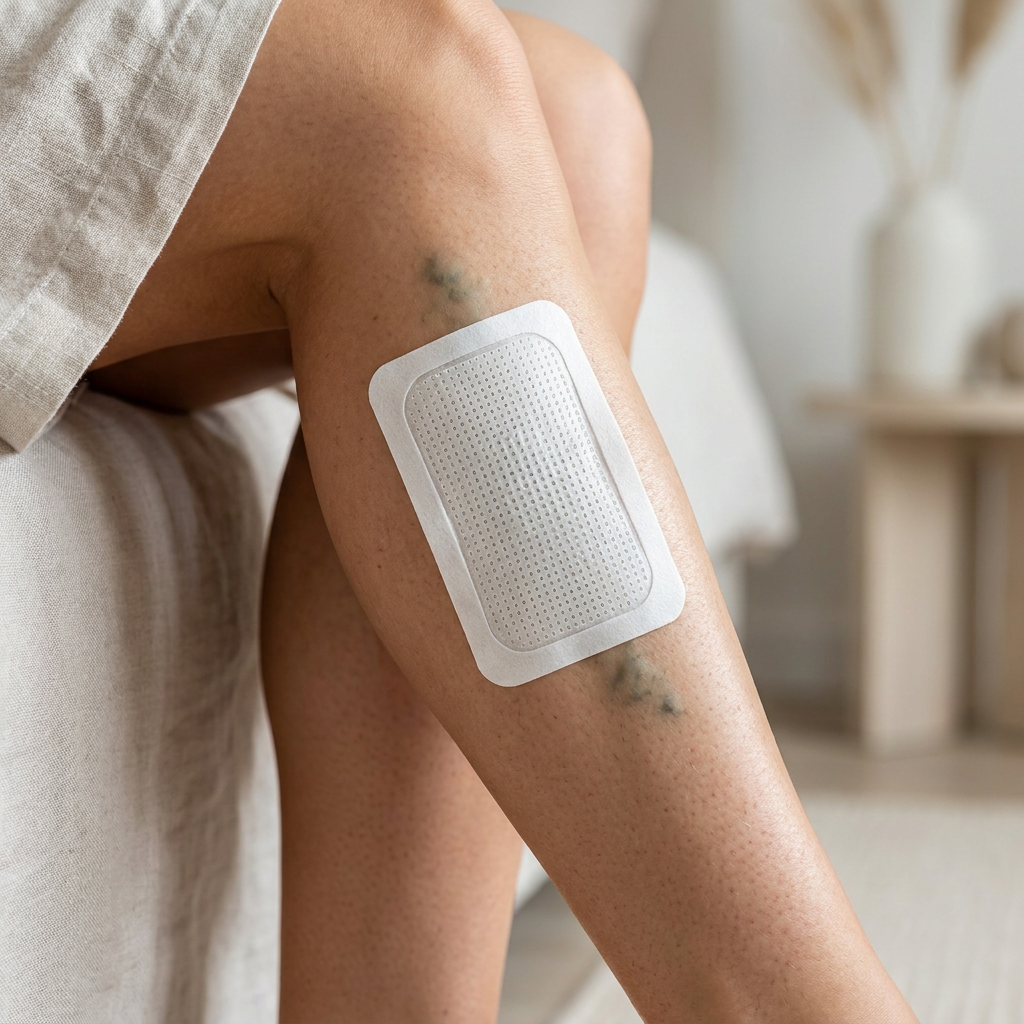Lumi & Co | Lumi & Co | VeinCare Microneedle Patch — Non-Invasive Visible Vein Care (4 Cuttable Patches) - Professional Anti Aging Device at Home