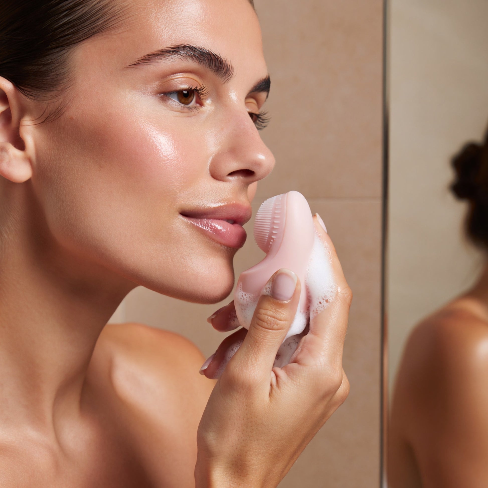Lumi & Co. | 4-in-1 Heated Facial Cleansing Massager | 56°C Sonic Glow - Lumi & Co