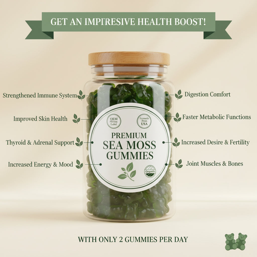 Lumi & Co | Lumi & Co | SeaGlow Organic Sea Moss Gummies — Immune, Skin & Metabolism Support - Professional Anti Aging Device at Home