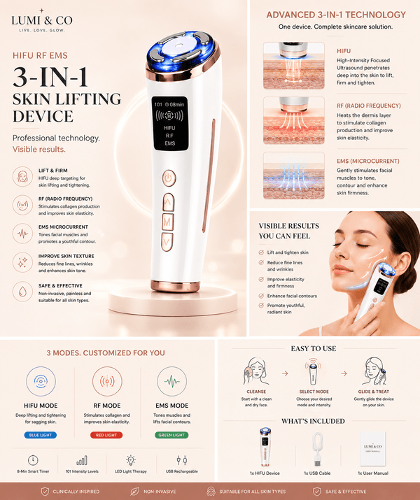 Lumi Lift Pro — HIFU & EMS Sculpting Device for Visible Lift at Home - Lumi & Co
