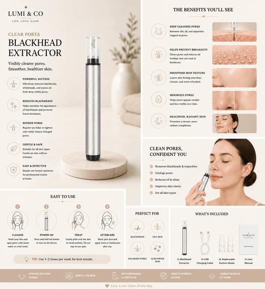 Lumi & Co. | Clear Pores Instantly — Electric Blackhead & Acne Extractor - Lumi & Co