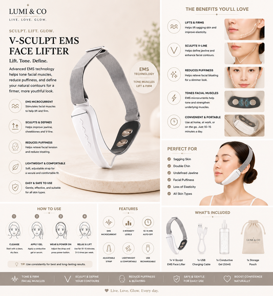 Lumi & Co. | V-Sculpt EMS Face Lifter
