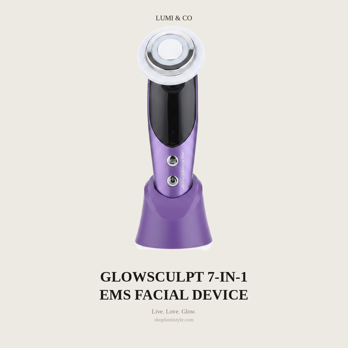Lumi & Co | Lumi & Co. | GlowSculpt 7-in-1 EMS Microcurrent Facial Device - Professional Anti Aging Device at Home