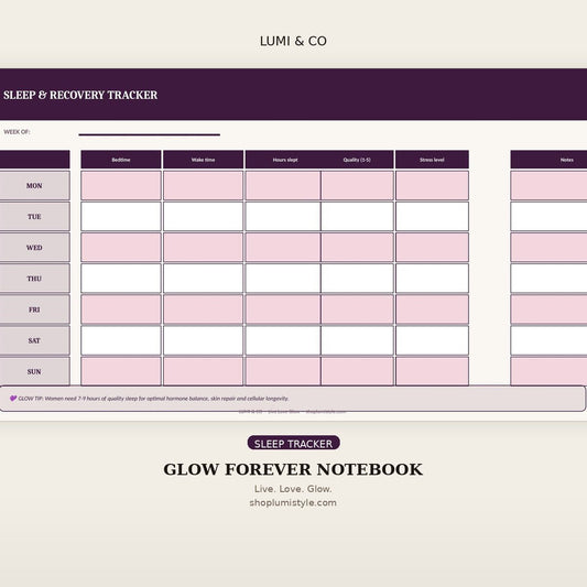 Glow Forever – Women's Longevity Notebook (Digital Download) - Lumi & Co