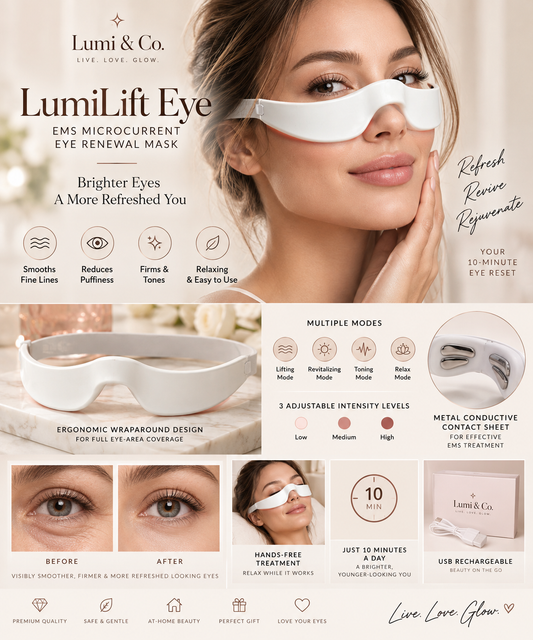 LumiGlow Eye — Microcurrent & Red Light Therapy Device