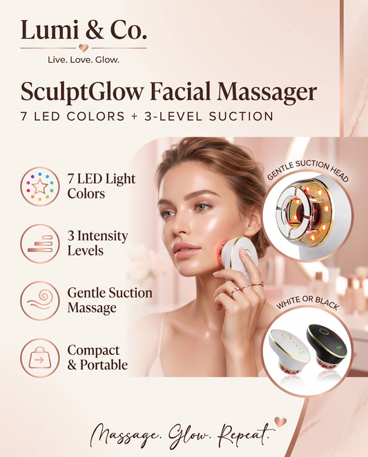 SculptGlow 7-Color Facial Massager with 3-Level Suction
